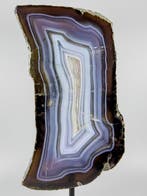 Unique patterns - Agate on stand Gepolijste - Hoogte: 270 mm
