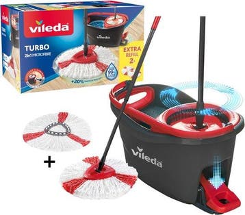 Vileda Turbo Dweilsysteem met 2 Mopkoppen