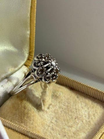 Ring - 18 karaat Witgoud, Nieuw