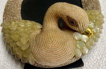 Fotolijst- haute couture - Glas; kralen; parelmoer -, Antiek en Kunst