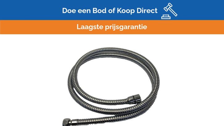 Bieden: Bossini Flexible Chrome Shower Hose 150, Doe-het-zelf en Bouw, Sanitair, Ophalen of Verzenden