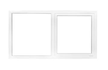 PVC raam draaikiep-vast b200xh110 cm Wit, Ophalen of Verzenden, Gevelraam of Ruit