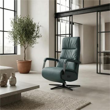 Leren elektrisch relaxfauteuil Core - Toledo Whale, Ophalen of Verzenden