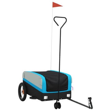 vidaXL Fietskar met wiel met opslag Blauw S Oxford polyester, Verzenden