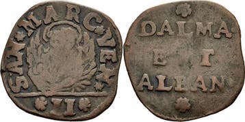 1691-1709 Venedig 2 Soldi Gazzetta Provinz Dalma Et Alban..., Verzenden