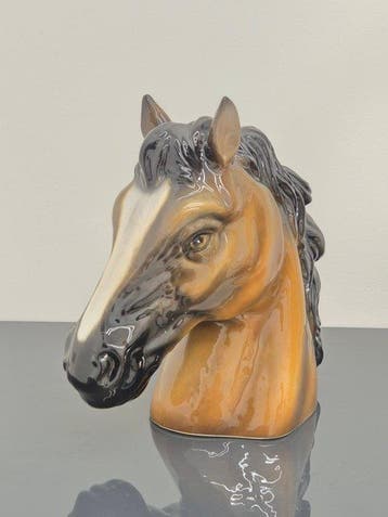 Beeld, Cavallo marrone - 30 cm - Keramiek