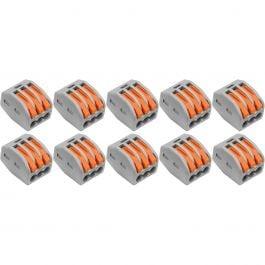 Lasklem Set 10 Stuks - 3 Polig met Klemmetjes voor LED Toebe, Doe-het-zelf en Bouw, Overige Doe-Het-Zelf en Bouw, Nieuw, Verzenden