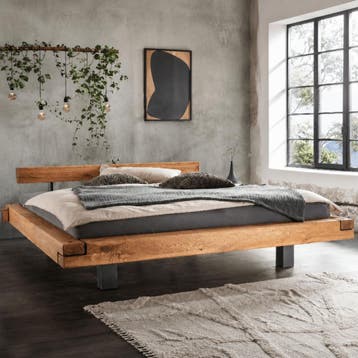 Van Schaik Mara Massief Wild Eiken Balkenbed - 160 x 200