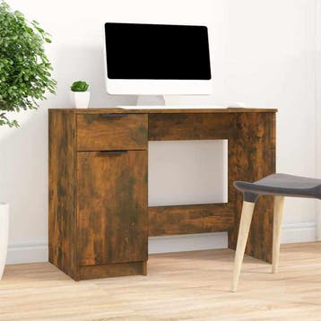 vidaXL Bureau 100x50x75 cm bewerkt hout gerookt eikenkleurig, Verzenden