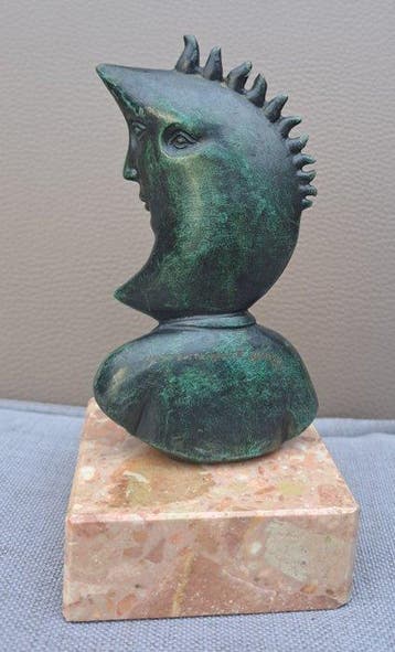 Sergio Bustamante - sculptuur, homme lune - 15 cm -