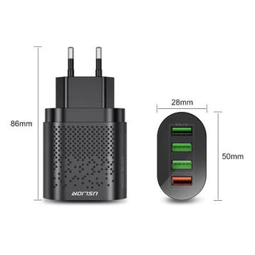 Quad 4x Port 48W USB Stekkerlader - Quick Charge 3.0 Muur, Verzenden