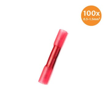 Kabelschoenen Met Krimpkous Waterdicht Rood (0.5-1.5mm) 100, Ophalen of Verzenden, Nieuw