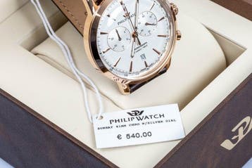 Philip Watch - Sunray - Classic - Chronograph - Rose gold -, Nieuw