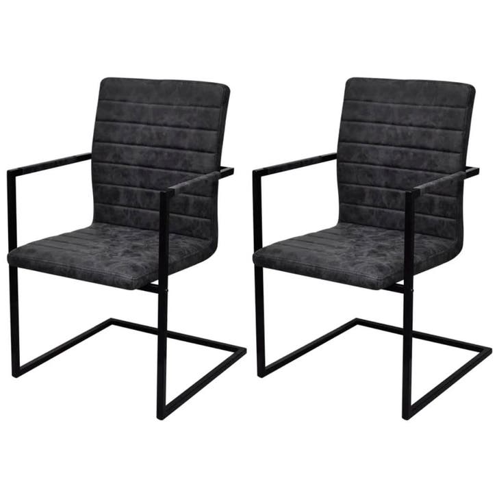 Design stoelen zwart | 66% eraf | Retour deal, Huis en Inrichting, Stoelen, Zwart, Twee, Nieuw, Leer, Verzenden