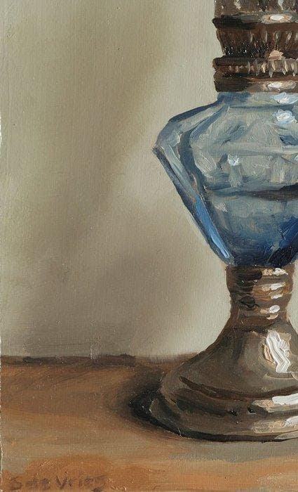 Serge de Vries - Olielamp, Antiquités & Art, Art | Peinture | Moderne