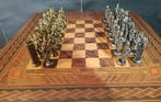 Schaaktafel - Gezeefdrukt hout, brons -  Reconquista