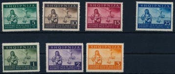 Duitse bezetting Tweede Wereldoorlog - Albanië - 1944 -, Postzegels en Munten, Gestempeld