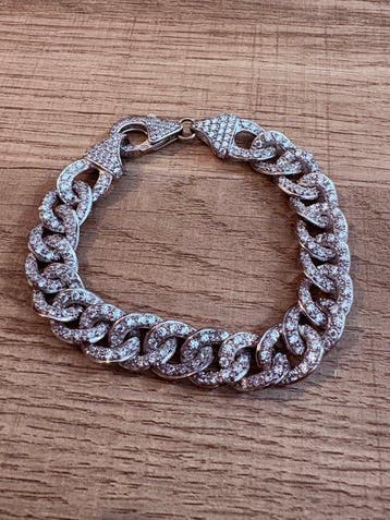 Zonder minimumprijs - Armband Zilver Saffier - Grumetta