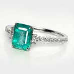 Sans prix de réserve - Bague - 14 carats Or blanc, IGI 1,62, Nieuw