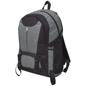 vidaXL Hikingrugzak 40 L zwart en grijs, Bijoux, Sacs & Beauté, Verzenden