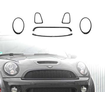 CONTOURS PHARES CALANDRE MINI R56 R57 R58 07-13 JCW LOOK NOI, Verzenden