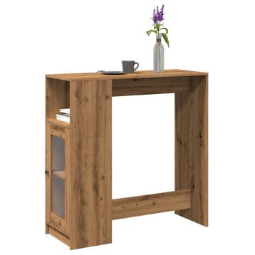 vidaXL Bartafel met rekken 101x40x103,5 cm hout artisanaal, Verzenden