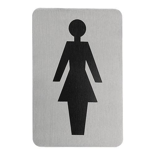 Infobord vrouw RVS zelfklevend 11x6cm EMGA, Articles professionnels, Horeca | Équipement de cuisine, Envoi