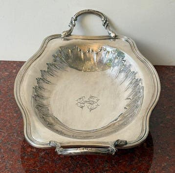Plat de service - Plaqué(e) argent - Morlot Marseille –, Antiquités & Art