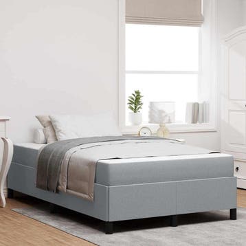 vidaXL Boxspring bed Lichtgrijs 120 x 200 cm Stof, Verzenden, Nieuw