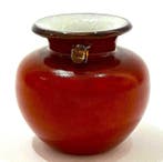 Vasetto Biansato Vintage – Terra di Siena Incamiciato Bianco