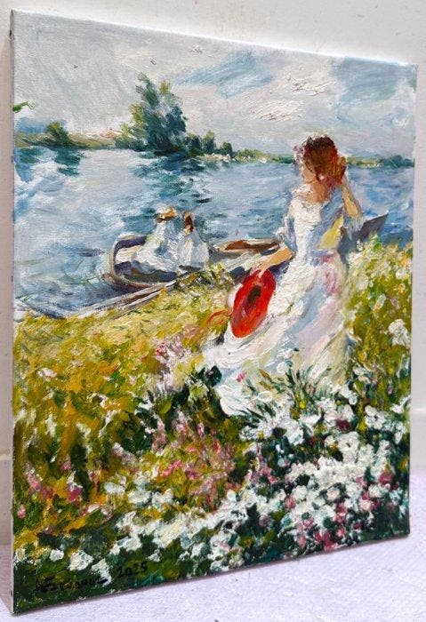 Anatoly Belonog (1946) - Splendid Summer - Parmi les Fleurs, Antiek en Kunst, Kunst | Schilderijen | Klassiek