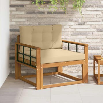 vidaXL Buiten Midden Sofa Naturel, Verzenden