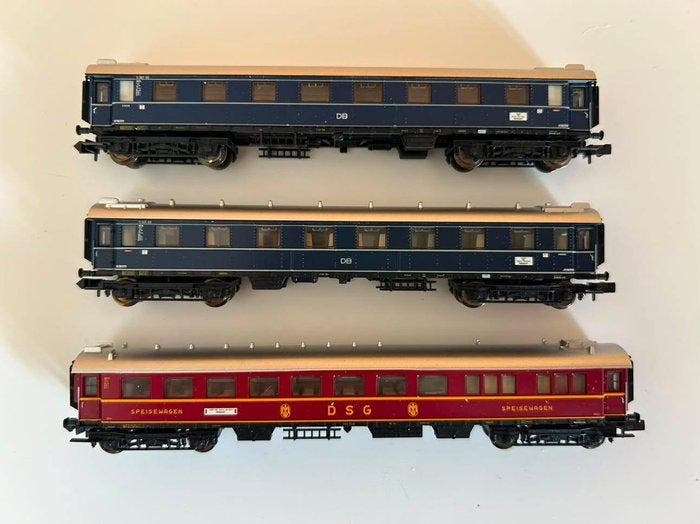 Trix, Minitrix N - 13707 - Modeltrein personenwagonset (1) -, Hobby & Loisirs créatifs, Trains miniatures | Échelle N