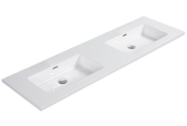 Badplaats Wastafel Angela 160 x 48 cm - Wit - Wasbak, Maison & Meubles, Salle de bain | Meubles de Salle de bain, Envoi