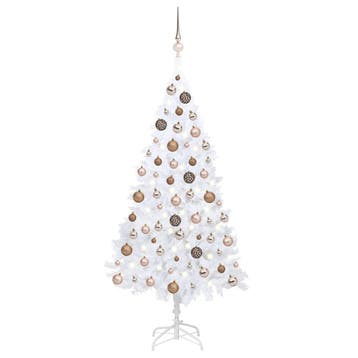 vidaXL Kunstkerstboom met verlichting en kerstballen 150 cm, Verzenden