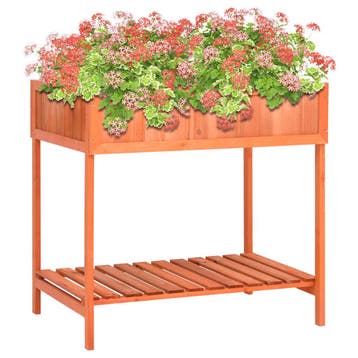 vidaXL Kruidenplantenbak 80x60x80 cm massief vurenhout, Tuin en Terras, Verzenden, Nieuw