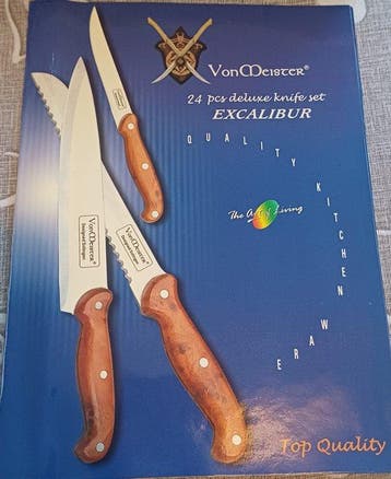 Vonmaister - Tafelmessenset (24) - Excalibur - Ash, Elm -, Antiek en Kunst