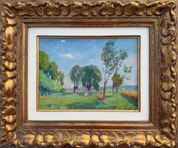 Ramon Barnadas Fábregas (1909–1981) - Picnic en el campo, Antiek en Kunst