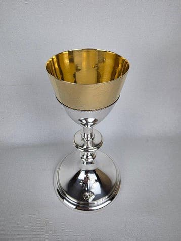 Kelk - Zilver, Messing - 1938 met Dedica, Antiek en Kunst