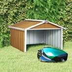 vidaXL Overkapping voor robotmaaier 92x97x63 cm staal bruin, Verzenden, Nieuw