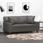 vidaXL Sierkussens 2 st 40x40 cm kunstleer grijs, Huis en Inrichting, Woonaccessoires | Kussens, Verzenden, Nieuw