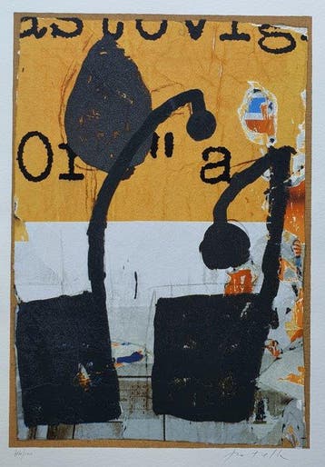 Mimmo Rotella (1918-2006) - Mirò in nero