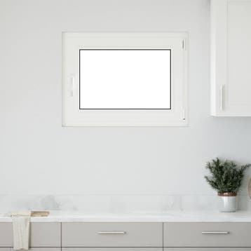 vidaXL Kelderraam RISOR 80 x 60 cm PVC en Glas Wit, Verzenden, Nieuw