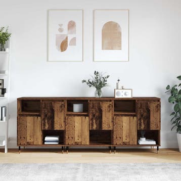 vidaXL Dressoirs 3 st Oudhout, Verzenden