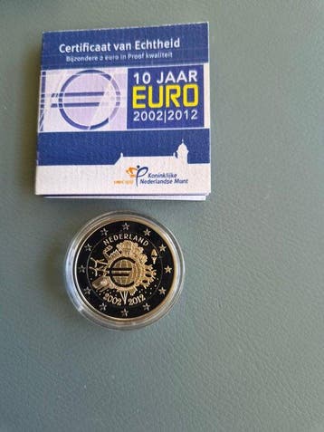 Nederland. 2 Euro 2012 10 Jaar Euro Proof (Zonder, Postzegels en Munten