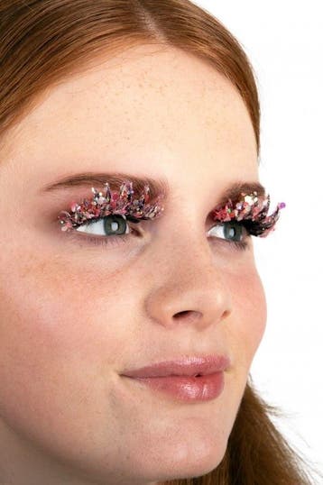 PXP Nep Wimpers Glitter Glow In The Dark Candy Calypso Roze/, Verzenden