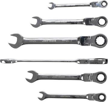 6-delige Ratchet Ring / steeksleutel Set, 8-19 mm, Flex. hoo, Verzenden, Nieuw