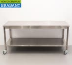 HCB RVS Verrijdbare Werktafel Tafel Op Wielen 180 x 70 x 85, Ophalen of Verzenden, Nieuw in verpakking