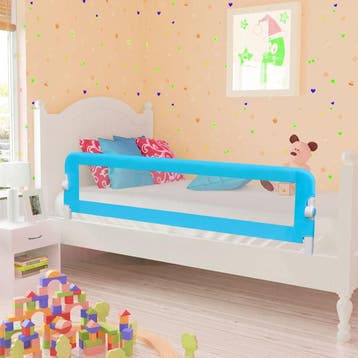 vidaXL Bedhekje peuter 120x42 cm polyester blauw, Verzenden