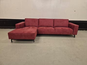 Veiling - Georgia - Hoekbank - Showroommodel - Rood, Huis en Inrichting, Nieuw